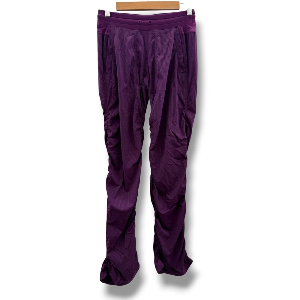 Ivivva Live to Move Pants Girls 14 Power Purple Ruched Dance Studio Lululemon